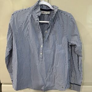 Vineyard Vines Navy and White Striped Casual Shirt